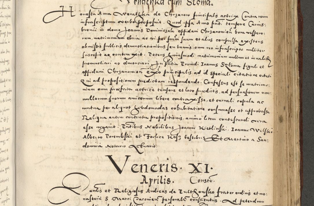 Zdjęcie nr 769 dla obiektu archiwalnego: Acta actorum causarum sententiarum deffinitiuarum, quam interloquutoriarum, decretorum, obligationum, procuratorum etc. coram Reverendo Domino Martino Izbienski de Rusiecz Archidiacono Posnaniensis, custode et in Spiritualibus Vicario generali officiali Cracoviensis, ad Annum Domini Millesimum quingentesimum Sexagesimum Nonum cuius indictio duodecima, Pontus Sanctissimi Pii Papae Quinti Annus quartus foeliciter continuantur