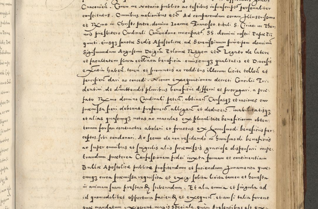 Zdjęcie nr 765 dla obiektu archiwalnego: Acta actorum causarum sententiarum deffinitiuarum, quam interloquutoriarum, decretorum, obligationum, procuratorum etc. coram Reverendo Domino Martino Izbienski de Rusiecz Archidiacono Posnaniensis, custode et in Spiritualibus Vicario generali officiali Cracoviensis, ad Annum Domini Millesimum quingentesimum Sexagesimum Nonum cuius indictio duodecima, Pontus Sanctissimi Pii Papae Quinti Annus quartus foeliciter continuantur