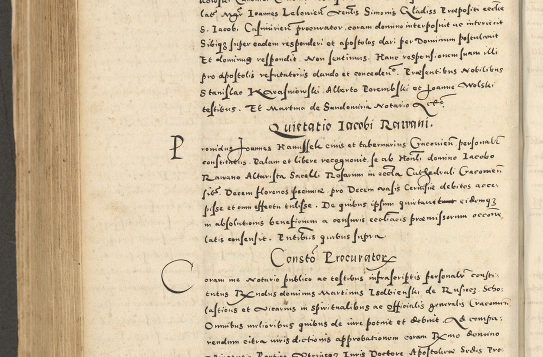 Zdjęcie nr 764 dla obiektu archiwalnego: Acta actorum causarum sententiarum deffinitiuarum, quam interloquutoriarum, decretorum, obligationum, procuratorum etc. coram Reverendo Domino Martino Izbienski de Rusiecz Archidiacono Posnaniensis, custode et in Spiritualibus Vicario generali officiali Cracoviensis, ad Annum Domini Millesimum quingentesimum Sexagesimum Nonum cuius indictio duodecima, Pontus Sanctissimi Pii Papae Quinti Annus quartus foeliciter continuantur