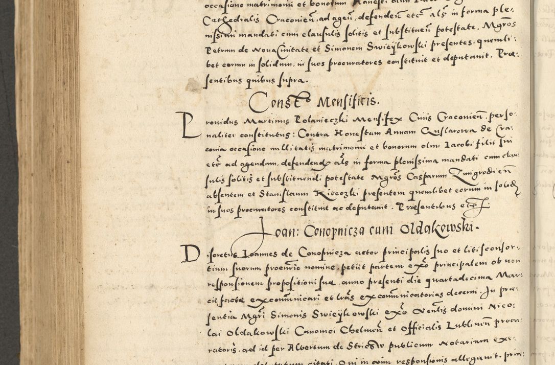 Zdjęcie nr 750 dla obiektu archiwalnego: Acta actorum causarum sententiarum deffinitiuarum, quam interloquutoriarum, decretorum, obligationum, procuratorum etc. coram Reverendo Domino Martino Izbienski de Rusiecz Archidiacono Posnaniensis, custode et in Spiritualibus Vicario generali officiali Cracoviensis, ad Annum Domini Millesimum quingentesimum Sexagesimum Nonum cuius indictio duodecima, Pontus Sanctissimi Pii Papae Quinti Annus quartus foeliciter continuantur