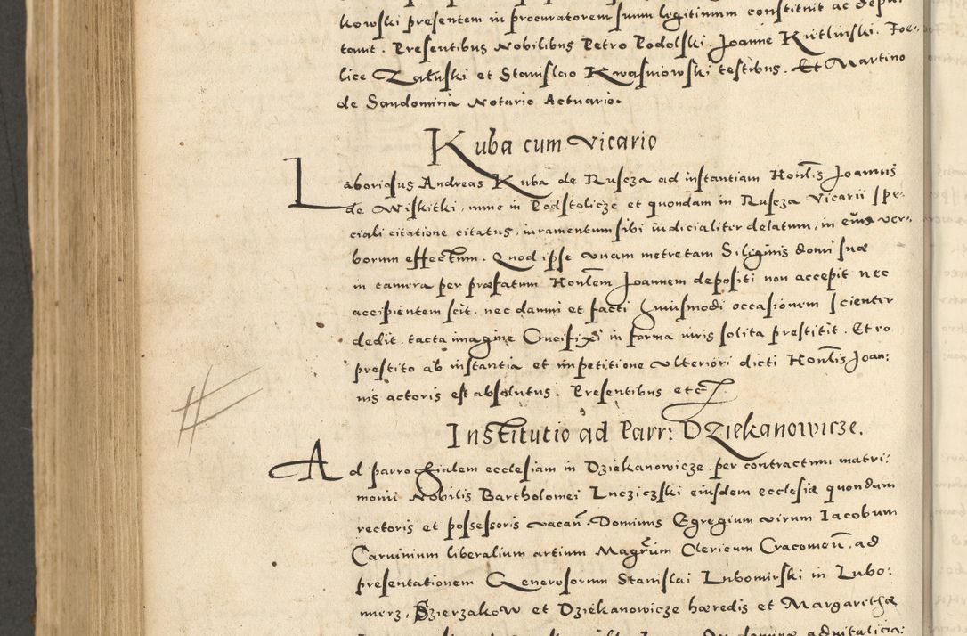 Zdjęcie nr 746 dla obiektu archiwalnego: Acta actorum causarum sententiarum deffinitiuarum, quam interloquutoriarum, decretorum, obligationum, procuratorum etc. coram Reverendo Domino Martino Izbienski de Rusiecz Archidiacono Posnaniensis, custode et in Spiritualibus Vicario generali officiali Cracoviensis, ad Annum Domini Millesimum quingentesimum Sexagesimum Nonum cuius indictio duodecima, Pontus Sanctissimi Pii Papae Quinti Annus quartus foeliciter continuantur