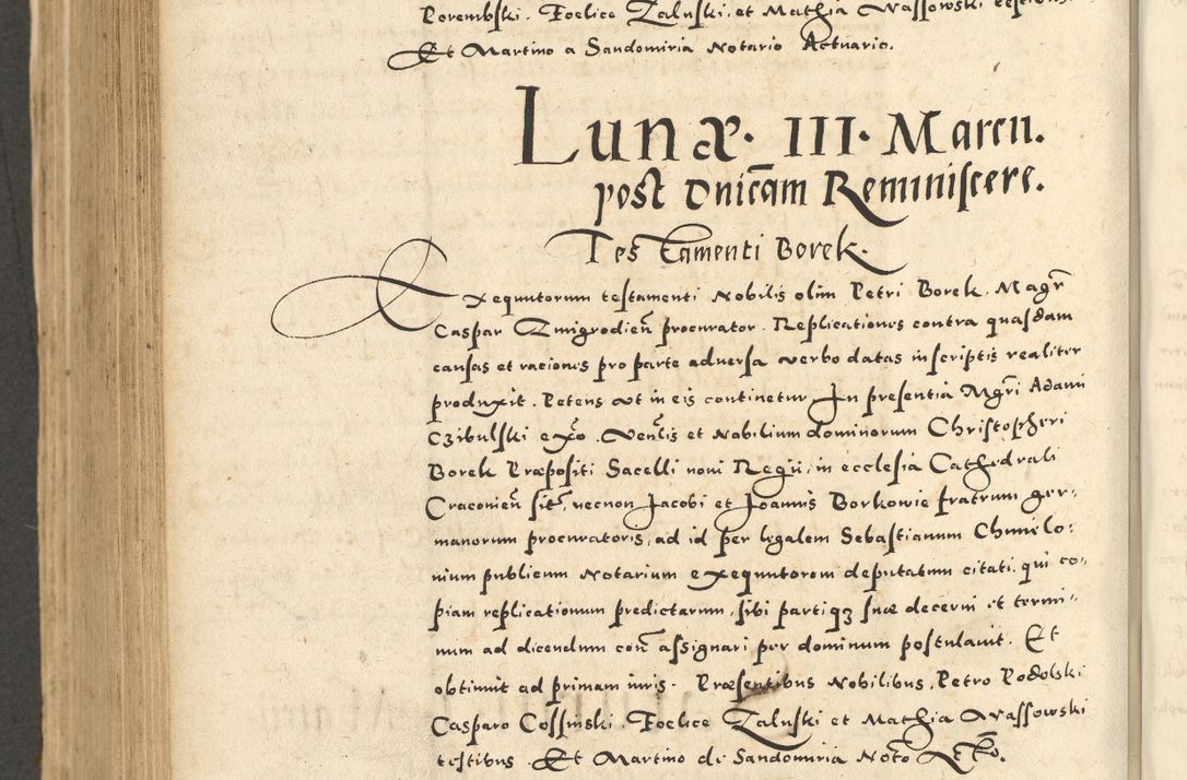 Zdjęcie nr 728 dla obiektu archiwalnego: Acta actorum causarum sententiarum deffinitiuarum, quam interloquutoriarum, decretorum, obligationum, procuratorum etc. coram Reverendo Domino Martino Izbienski de Rusiecz Archidiacono Posnaniensis, custode et in Spiritualibus Vicario generali officiali Cracoviensis, ad Annum Domini Millesimum quingentesimum Sexagesimum Nonum cuius indictio duodecima, Pontus Sanctissimi Pii Papae Quinti Annus quartus foeliciter continuantur