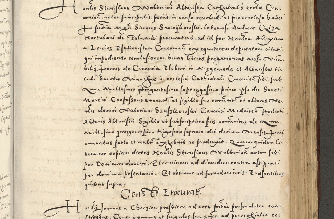 Zdjęcie nr 725 dla obiektu archiwalnego: Acta actorum causarum sententiarum deffinitiuarum, quam interloquutoriarum, decretorum, obligationum, procuratorum etc. coram Reverendo Domino Martino Izbienski de Rusiecz Archidiacono Posnaniensis, custode et in Spiritualibus Vicario generali officiali Cracoviensis, ad Annum Domini Millesimum quingentesimum Sexagesimum Nonum cuius indictio duodecima, Pontus Sanctissimi Pii Papae Quinti Annus quartus foeliciter continuantur