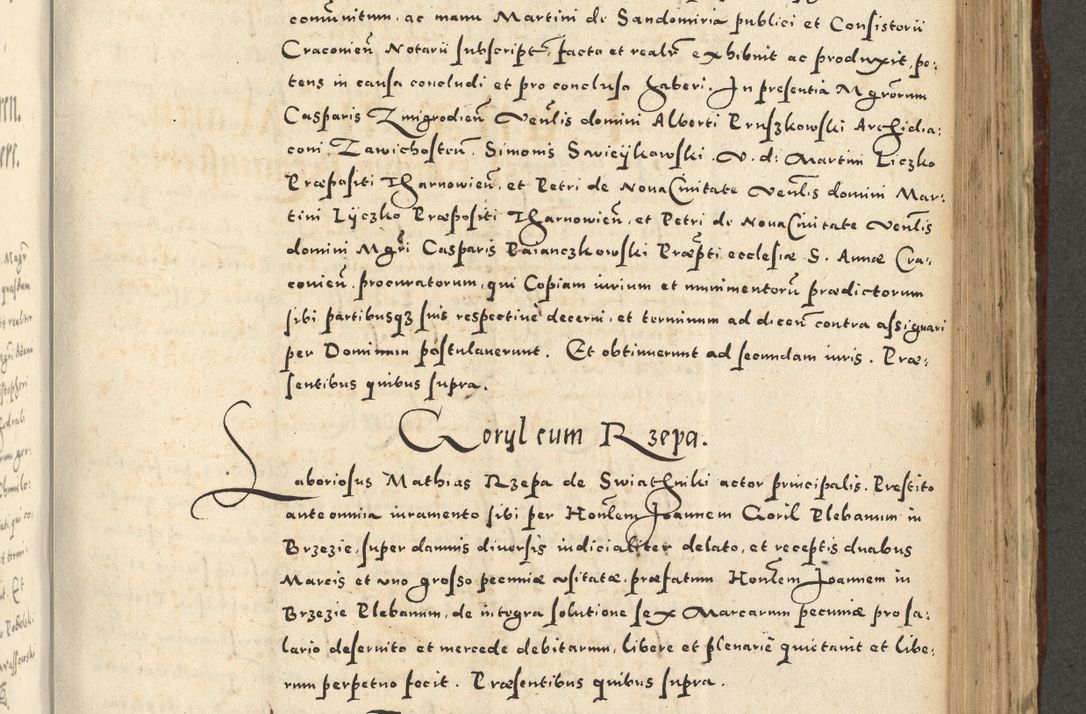 Zdjęcie nr 729 dla obiektu archiwalnego: Acta actorum causarum sententiarum deffinitiuarum, quam interloquutoriarum, decretorum, obligationum, procuratorum etc. coram Reverendo Domino Martino Izbienski de Rusiecz Archidiacono Posnaniensis, custode et in Spiritualibus Vicario generali officiali Cracoviensis, ad Annum Domini Millesimum quingentesimum Sexagesimum Nonum cuius indictio duodecima, Pontus Sanctissimi Pii Papae Quinti Annus quartus foeliciter continuantur