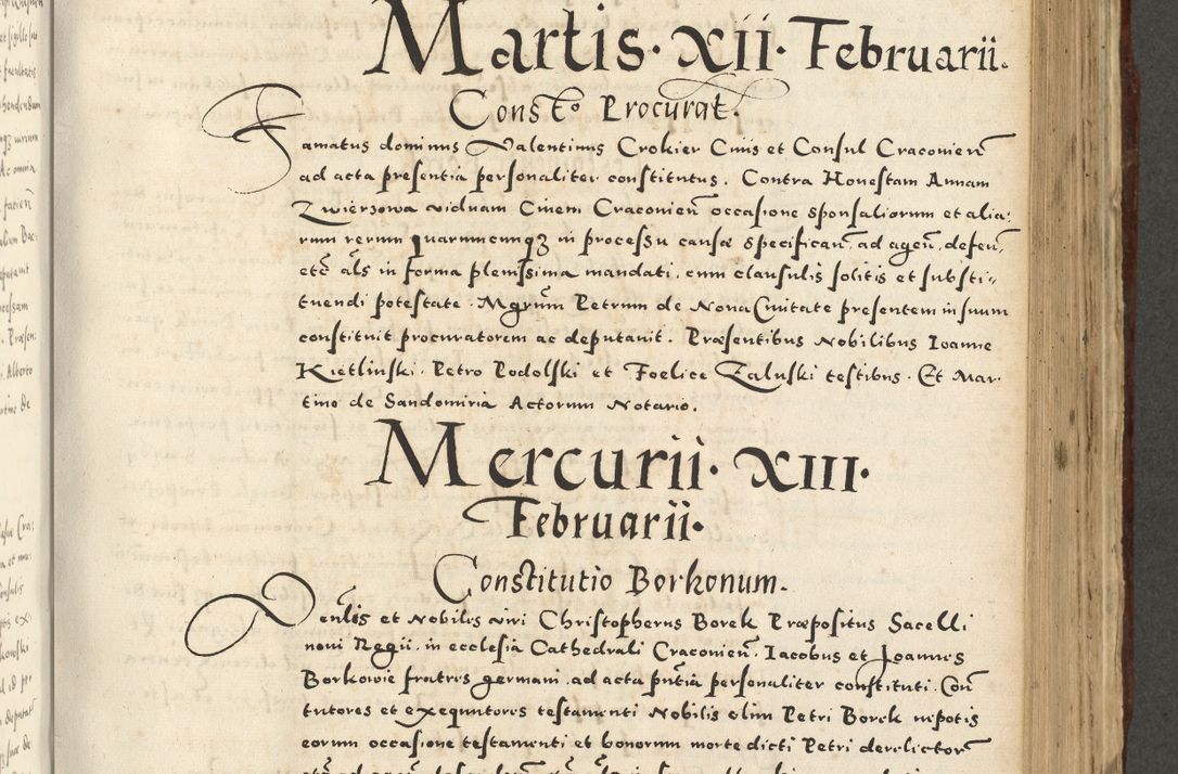 Zdjęcie nr 713 dla obiektu archiwalnego: Acta actorum causarum sententiarum deffinitiuarum, quam interloquutoriarum, decretorum, obligationum, procuratorum etc. coram Reverendo Domino Martino Izbienski de Rusiecz Archidiacono Posnaniensis, custode et in Spiritualibus Vicario generali officiali Cracoviensis, ad Annum Domini Millesimum quingentesimum Sexagesimum Nonum cuius indictio duodecima, Pontus Sanctissimi Pii Papae Quinti Annus quartus foeliciter continuantur