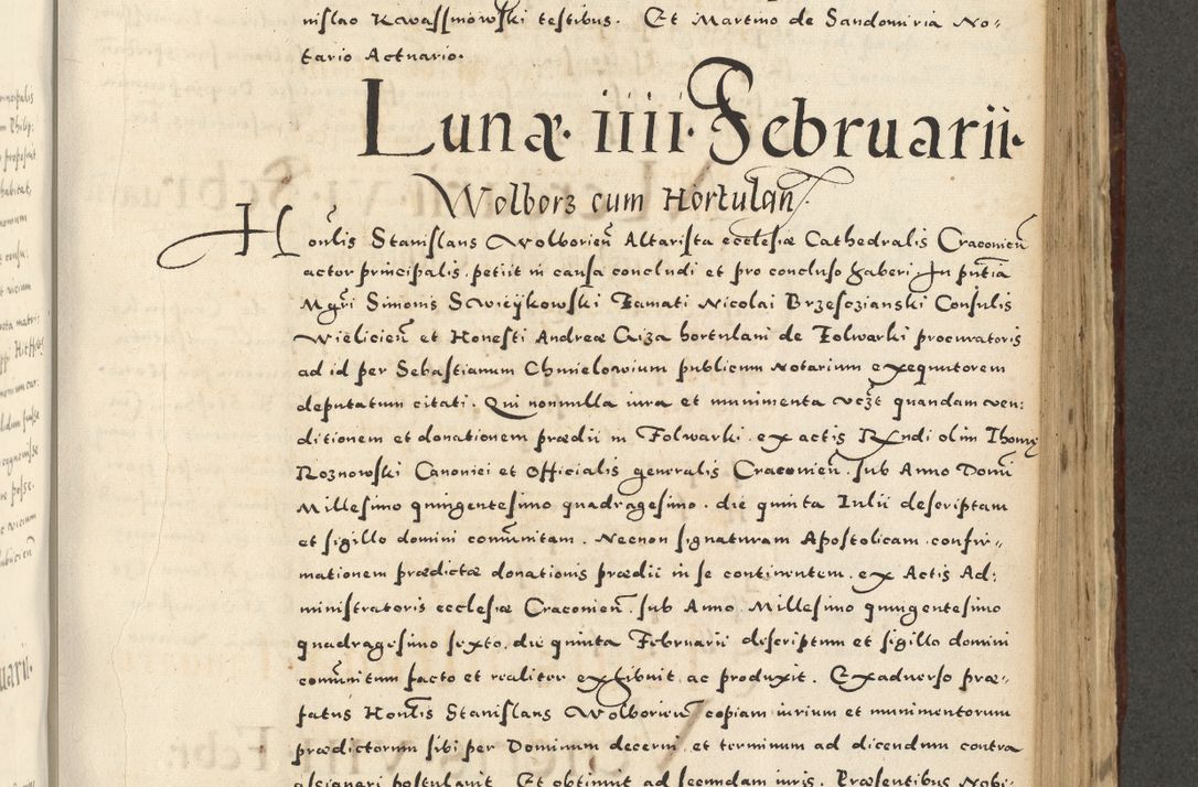 Zdjęcie nr 709 dla obiektu archiwalnego: Acta actorum causarum sententiarum deffinitiuarum, quam interloquutoriarum, decretorum, obligationum, procuratorum etc. coram Reverendo Domino Martino Izbienski de Rusiecz Archidiacono Posnaniensis, custode et in Spiritualibus Vicario generali officiali Cracoviensis, ad Annum Domini Millesimum quingentesimum Sexagesimum Nonum cuius indictio duodecima, Pontus Sanctissimi Pii Papae Quinti Annus quartus foeliciter continuantur
