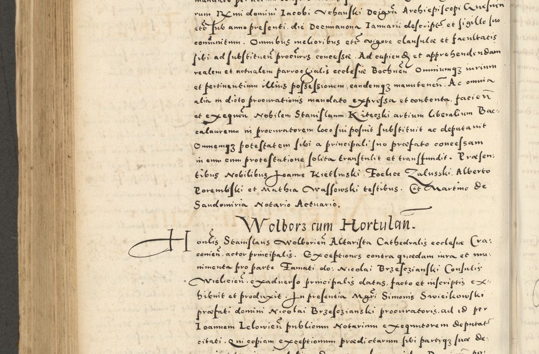 Zdjęcie nr 712 dla obiektu archiwalnego: Acta actorum causarum sententiarum deffinitiuarum, quam interloquutoriarum, decretorum, obligationum, procuratorum etc. coram Reverendo Domino Martino Izbienski de Rusiecz Archidiacono Posnaniensis, custode et in Spiritualibus Vicario generali officiali Cracoviensis, ad Annum Domini Millesimum quingentesimum Sexagesimum Nonum cuius indictio duodecima, Pontus Sanctissimi Pii Papae Quinti Annus quartus foeliciter continuantur