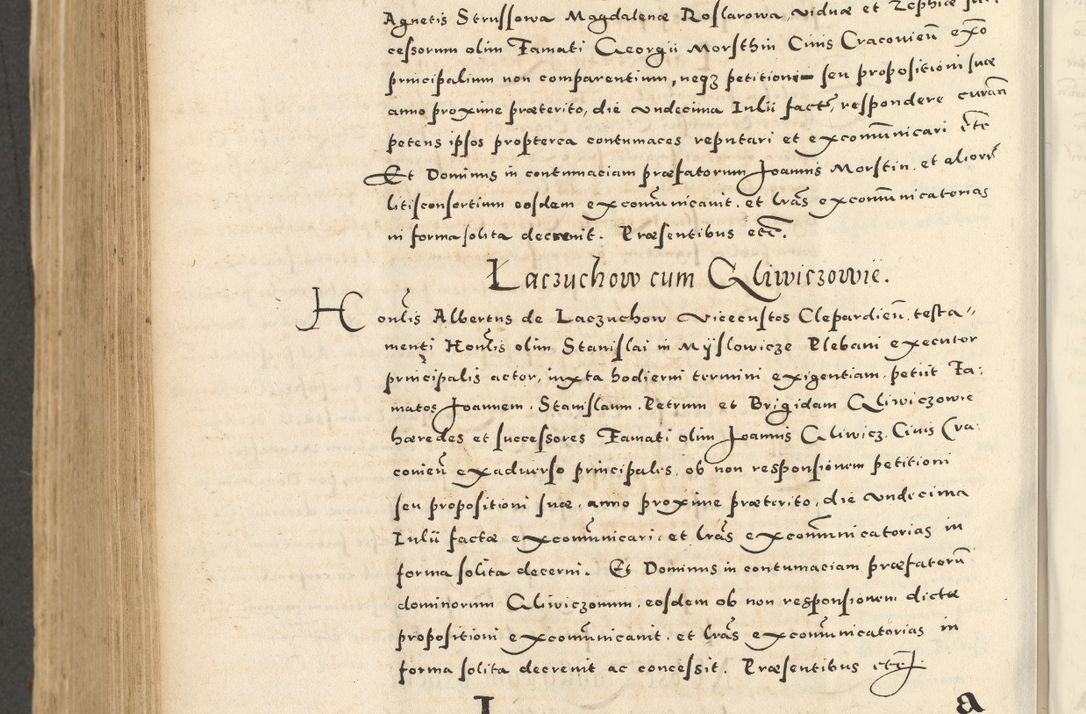 Zdjęcie nr 704 dla obiektu archiwalnego: Acta actorum causarum sententiarum deffinitiuarum, quam interloquutoriarum, decretorum, obligationum, procuratorum etc. coram Reverendo Domino Martino Izbienski de Rusiecz Archidiacono Posnaniensis, custode et in Spiritualibus Vicario generali officiali Cracoviensis, ad Annum Domini Millesimum quingentesimum Sexagesimum Nonum cuius indictio duodecima, Pontus Sanctissimi Pii Papae Quinti Annus quartus foeliciter continuantur