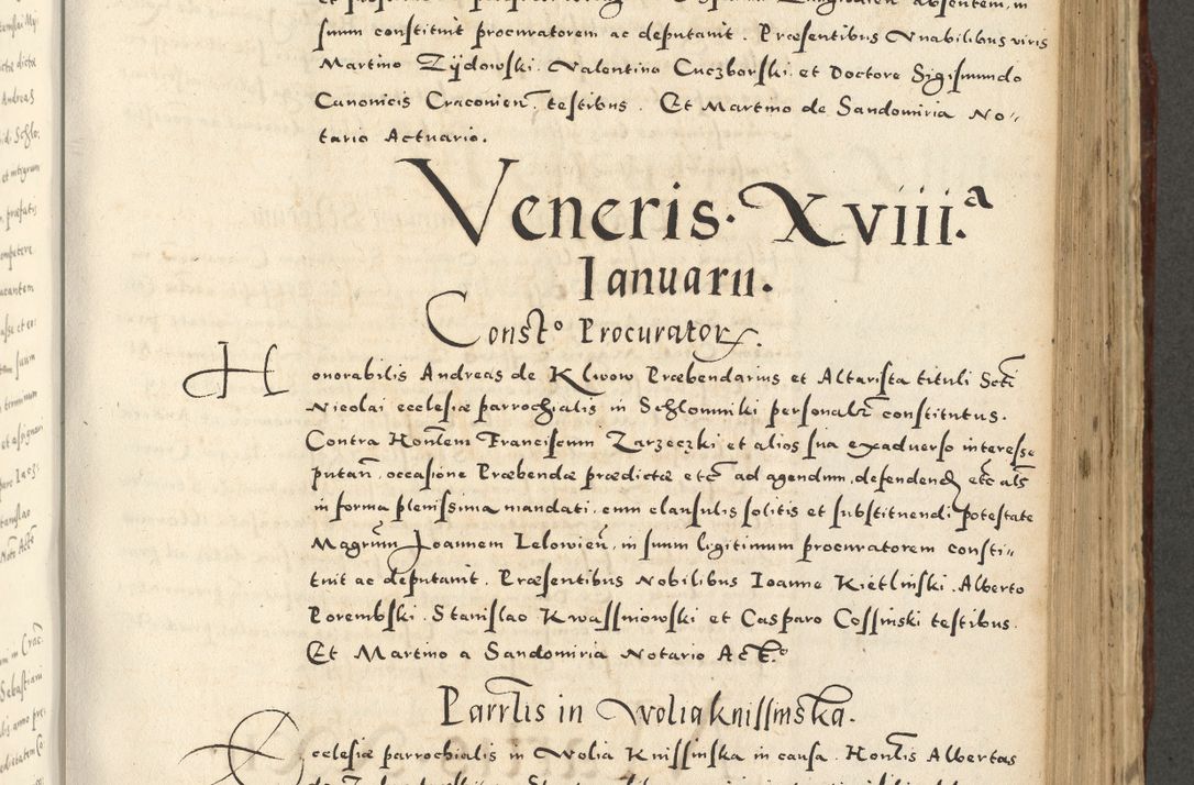 Zdjęcie nr 699 dla obiektu archiwalnego: Acta actorum causarum sententiarum deffinitiuarum, quam interloquutoriarum, decretorum, obligationum, procuratorum etc. coram Reverendo Domino Martino Izbienski de Rusiecz Archidiacono Posnaniensis, custode et in Spiritualibus Vicario generali officiali Cracoviensis, ad Annum Domini Millesimum quingentesimum Sexagesimum Nonum cuius indictio duodecima, Pontus Sanctissimi Pii Papae Quinti Annus quartus foeliciter continuantur