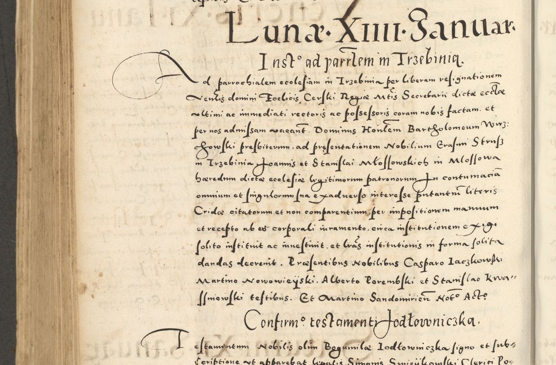 Zdjęcie nr 696 dla obiektu archiwalnego: Acta actorum causarum sententiarum deffinitiuarum, quam interloquutoriarum, decretorum, obligationum, procuratorum etc. coram Reverendo Domino Martino Izbienski de Rusiecz Archidiacono Posnaniensis, custode et in Spiritualibus Vicario generali officiali Cracoviensis, ad Annum Domini Millesimum quingentesimum Sexagesimum Nonum cuius indictio duodecima, Pontus Sanctissimi Pii Papae Quinti Annus quartus foeliciter continuantur