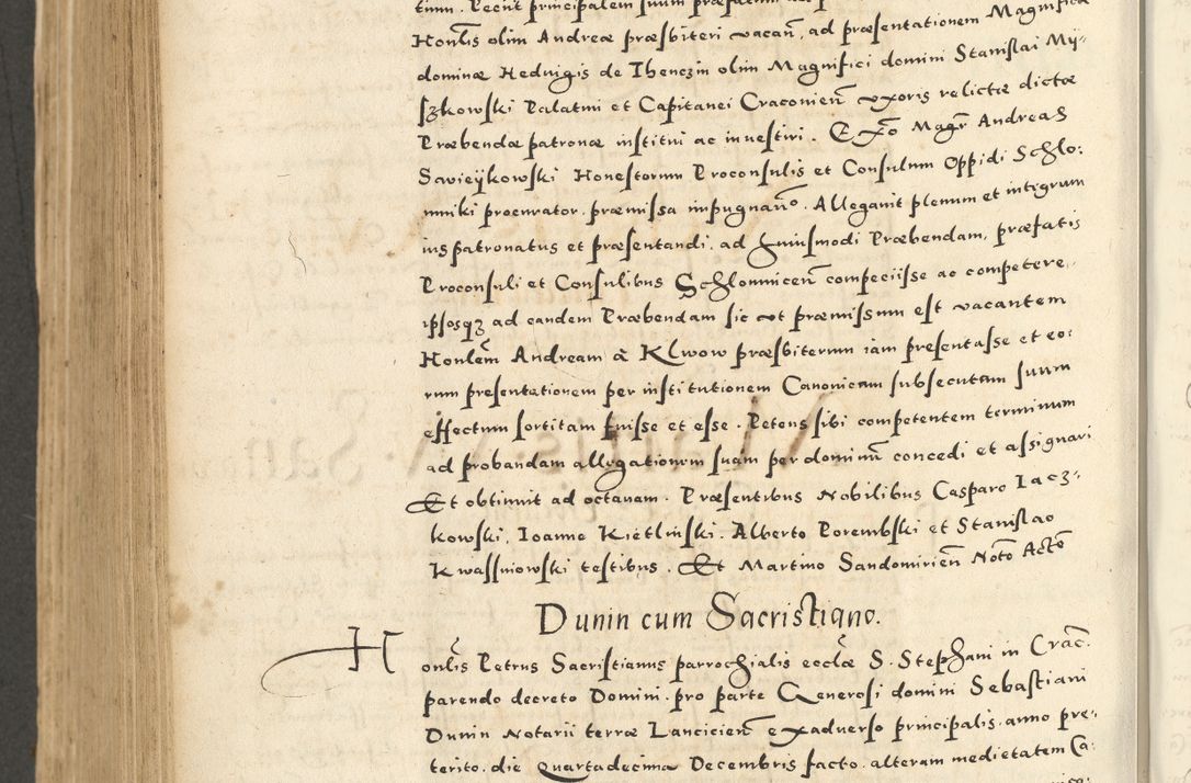 Zdjęcie nr 698 dla obiektu archiwalnego: Acta actorum causarum sententiarum deffinitiuarum, quam interloquutoriarum, decretorum, obligationum, procuratorum etc. coram Reverendo Domino Martino Izbienski de Rusiecz Archidiacono Posnaniensis, custode et in Spiritualibus Vicario generali officiali Cracoviensis, ad Annum Domini Millesimum quingentesimum Sexagesimum Nonum cuius indictio duodecima, Pontus Sanctissimi Pii Papae Quinti Annus quartus foeliciter continuantur