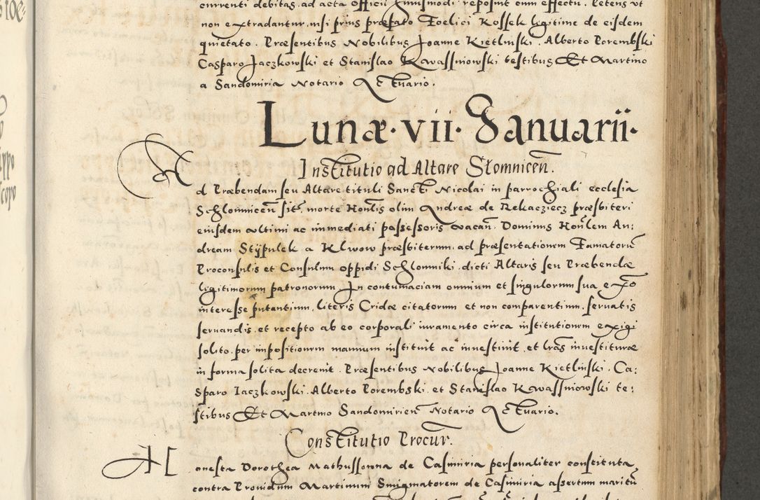 Zdjęcie nr 691 dla obiektu archiwalnego: Acta actorum causarum sententiarum deffinitiuarum, quam interloquutoriarum, decretorum, obligationum, procuratorum etc. coram Reverendo Domino Martino Izbienski de Rusiecz Archidiacono Posnaniensis, custode et in Spiritualibus Vicario generali officiali Cracoviensis, ad Annum Domini Millesimum quingentesimum Sexagesimum Nonum cuius indictio duodecima, Pontus Sanctissimi Pii Papae Quinti Annus quartus foeliciter continuantur