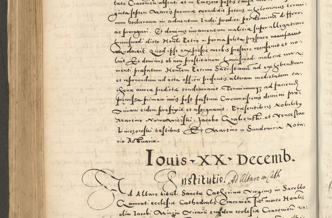 Zdjęcie nr 684 dla obiektu archiwalnego: Acta actorum causarum sententiarum deffinitiuarum, quam interloquutoriarum, decretorum, obligationum, procuratorum etc. coram Reverendo Domino Martino Izbienski de Rusiecz Archidiacono Posnaniensis, custode et in Spiritualibus Vicario generali officiali Cracoviensis, ad Annum Domini Millesimum quingentesimum Sexagesimum Nonum cuius indictio duodecima, Pontus Sanctissimi Pii Papae Quinti Annus quartus foeliciter continuantur