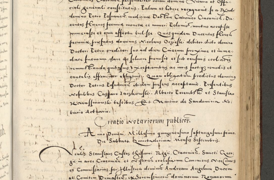 Zdjęcie nr 685 dla obiektu archiwalnego: Acta actorum causarum sententiarum deffinitiuarum, quam interloquutoriarum, decretorum, obligationum, procuratorum etc. coram Reverendo Domino Martino Izbienski de Rusiecz Archidiacono Posnaniensis, custode et in Spiritualibus Vicario generali officiali Cracoviensis, ad Annum Domini Millesimum quingentesimum Sexagesimum Nonum cuius indictio duodecima, Pontus Sanctissimi Pii Papae Quinti Annus quartus foeliciter continuantur