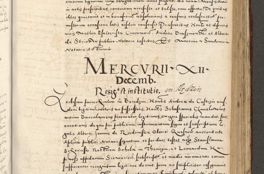 Zdjęcie nr 677 dla obiektu archiwalnego: Acta actorum causarum sententiarum deffinitiuarum, quam interloquutoriarum, decretorum, obligationum, procuratorum etc. coram Reverendo Domino Martino Izbienski de Rusiecz Archidiacono Posnaniensis, custode et in Spiritualibus Vicario generali officiali Cracoviensis, ad Annum Domini Millesimum quingentesimum Sexagesimum Nonum cuius indictio duodecima, Pontus Sanctissimi Pii Papae Quinti Annus quartus foeliciter continuantur