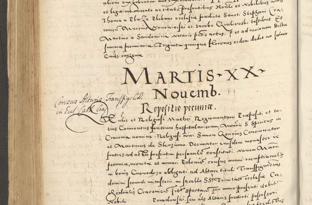 Zdjęcie nr 676 dla obiektu archiwalnego: Acta actorum causarum sententiarum deffinitiuarum, quam interloquutoriarum, decretorum, obligationum, procuratorum etc. coram Reverendo Domino Martino Izbienski de Rusiecz Archidiacono Posnaniensis, custode et in Spiritualibus Vicario generali officiali Cracoviensis, ad Annum Domini Millesimum quingentesimum Sexagesimum Nonum cuius indictio duodecima, Pontus Sanctissimi Pii Papae Quinti Annus quartus foeliciter continuantur