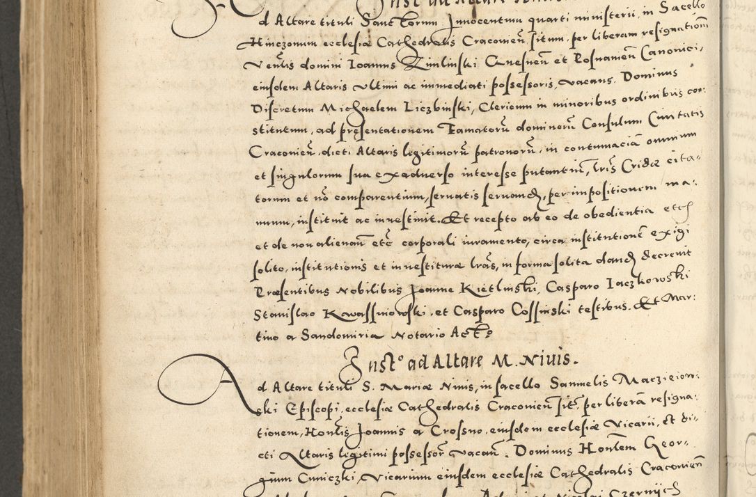 Zdjęcie nr 672 dla obiektu archiwalnego: Acta actorum causarum sententiarum deffinitiuarum, quam interloquutoriarum, decretorum, obligationum, procuratorum etc. coram Reverendo Domino Martino Izbienski de Rusiecz Archidiacono Posnaniensis, custode et in Spiritualibus Vicario generali officiali Cracoviensis, ad Annum Domini Millesimum quingentesimum Sexagesimum Nonum cuius indictio duodecima, Pontus Sanctissimi Pii Papae Quinti Annus quartus foeliciter continuantur