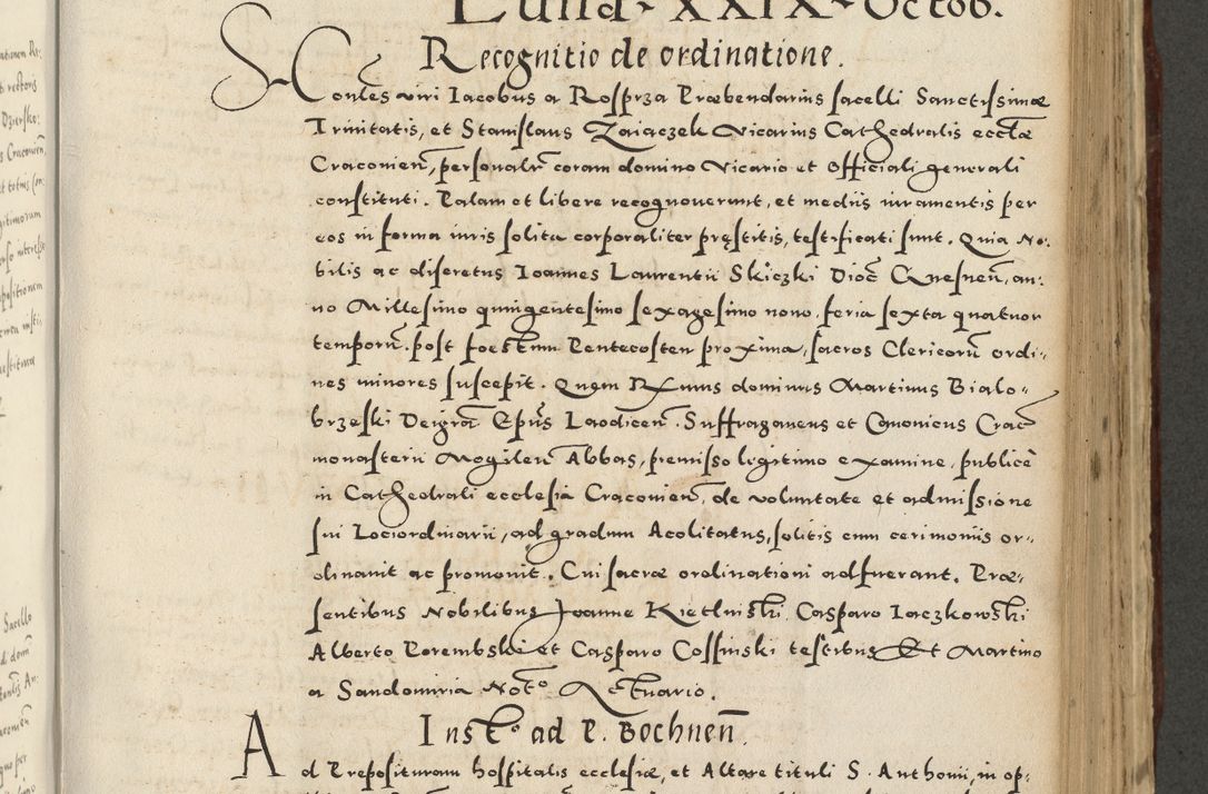 Zdjęcie nr 671 dla obiektu archiwalnego: Acta actorum causarum sententiarum deffinitiuarum, quam interloquutoriarum, decretorum, obligationum, procuratorum etc. coram Reverendo Domino Martino Izbienski de Rusiecz Archidiacono Posnaniensis, custode et in Spiritualibus Vicario generali officiali Cracoviensis, ad Annum Domini Millesimum quingentesimum Sexagesimum Nonum cuius indictio duodecima, Pontus Sanctissimi Pii Papae Quinti Annus quartus foeliciter continuantur