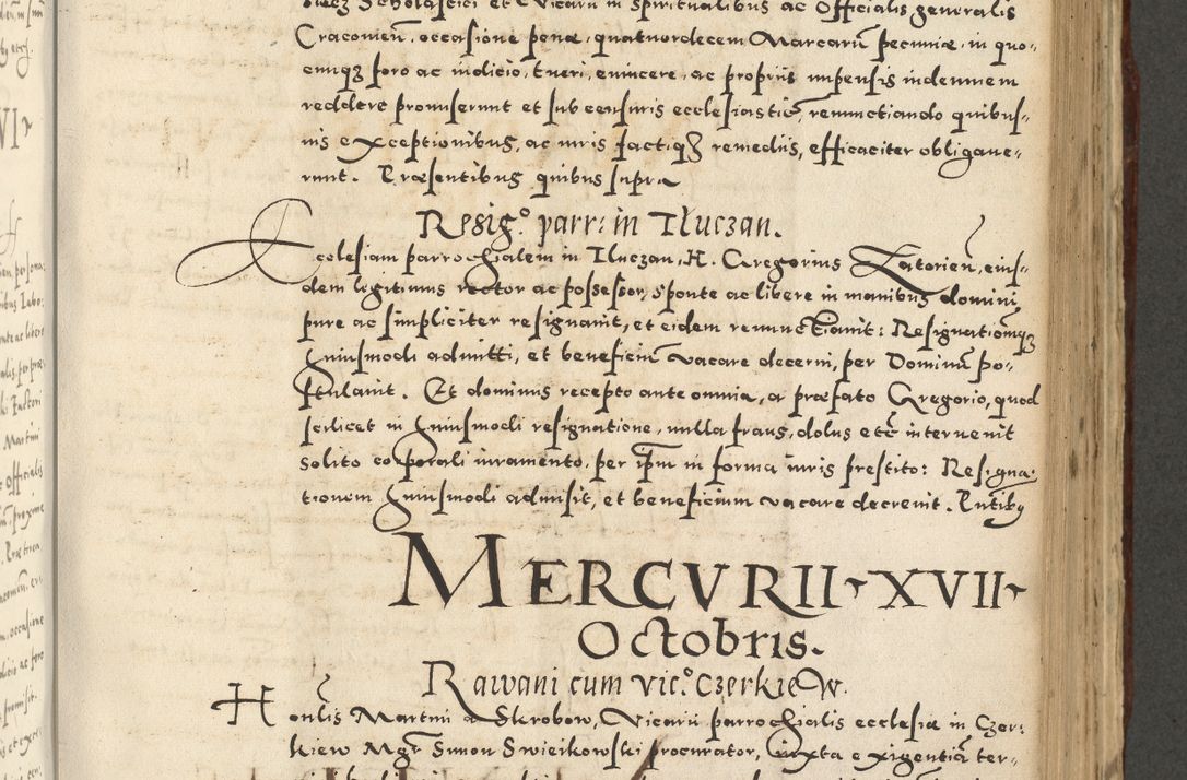 Zdjęcie nr 661 dla obiektu archiwalnego: Acta actorum causarum sententiarum deffinitiuarum, quam interloquutoriarum, decretorum, obligationum, procuratorum etc. coram Reverendo Domino Martino Izbienski de Rusiecz Archidiacono Posnaniensis, custode et in Spiritualibus Vicario generali officiali Cracoviensis, ad Annum Domini Millesimum quingentesimum Sexagesimum Nonum cuius indictio duodecima, Pontus Sanctissimi Pii Papae Quinti Annus quartus foeliciter continuantur