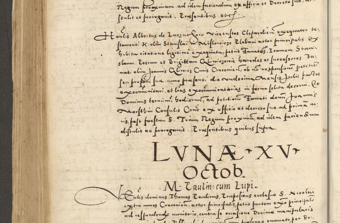 Zdjęcie nr 658 dla obiektu archiwalnego: Acta actorum causarum sententiarum deffinitiuarum, quam interloquutoriarum, decretorum, obligationum, procuratorum etc. coram Reverendo Domino Martino Izbienski de Rusiecz Archidiacono Posnaniensis, custode et in Spiritualibus Vicario generali officiali Cracoviensis, ad Annum Domini Millesimum quingentesimum Sexagesimum Nonum cuius indictio duodecima, Pontus Sanctissimi Pii Papae Quinti Annus quartus foeliciter continuantur