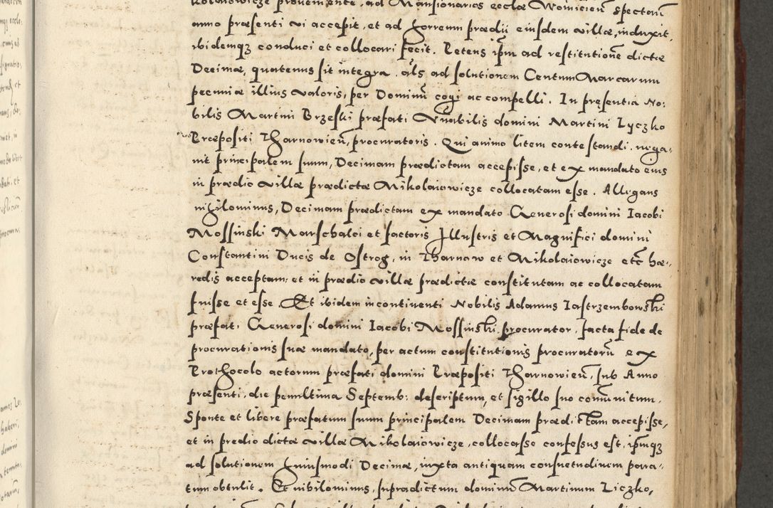 Zdjęcie nr 647 dla obiektu archiwalnego: Acta actorum causarum sententiarum deffinitiuarum, quam interloquutoriarum, decretorum, obligationum, procuratorum etc. coram Reverendo Domino Martino Izbienski de Rusiecz Archidiacono Posnaniensis, custode et in Spiritualibus Vicario generali officiali Cracoviensis, ad Annum Domini Millesimum quingentesimum Sexagesimum Nonum cuius indictio duodecima, Pontus Sanctissimi Pii Papae Quinti Annus quartus foeliciter continuantur