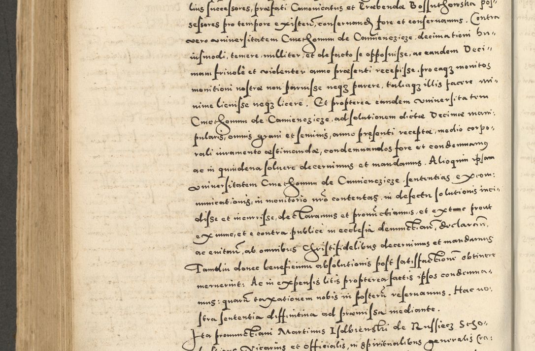 Zdjęcie nr 642 dla obiektu archiwalnego: Acta actorum causarum sententiarum deffinitiuarum, quam interloquutoriarum, decretorum, obligationum, procuratorum etc. coram Reverendo Domino Martino Izbienski de Rusiecz Archidiacono Posnaniensis, custode et in Spiritualibus Vicario generali officiali Cracoviensis, ad Annum Domini Millesimum quingentesimum Sexagesimum Nonum cuius indictio duodecima, Pontus Sanctissimi Pii Papae Quinti Annus quartus foeliciter continuantur