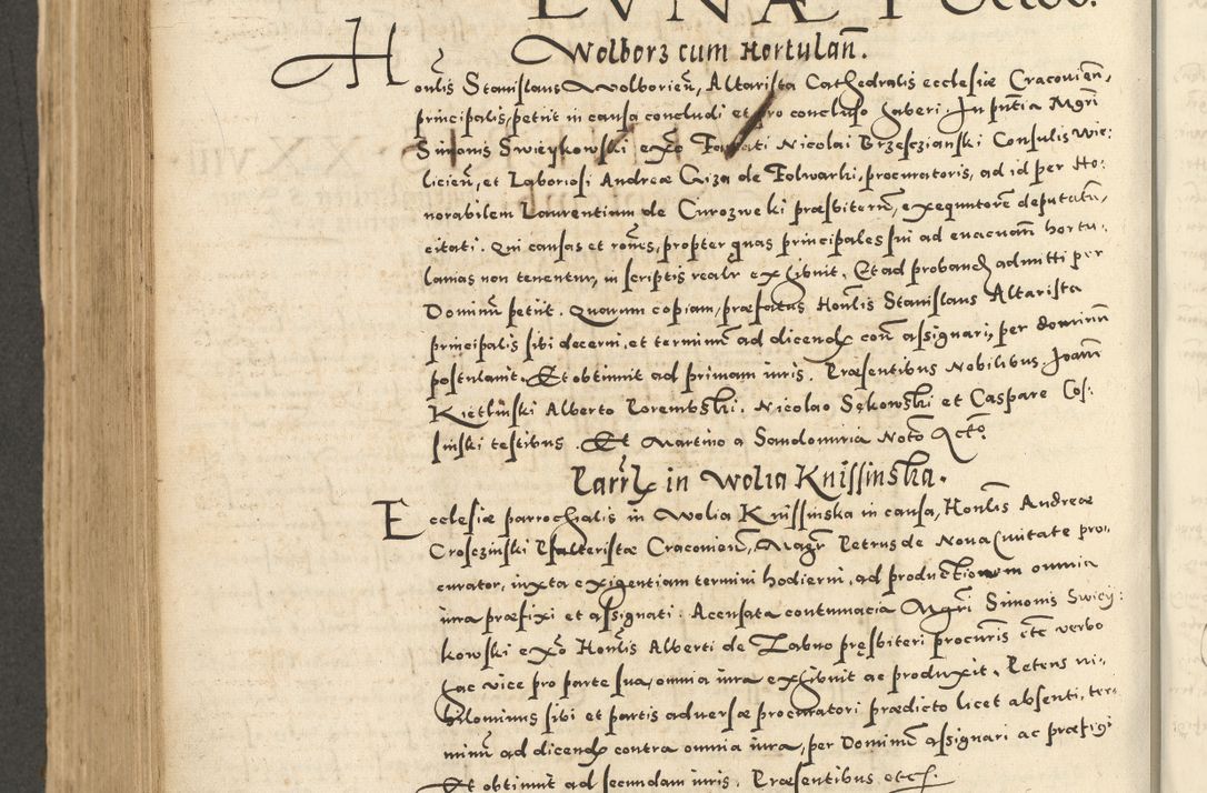 Zdjęcie nr 638 dla obiektu archiwalnego: Acta actorum causarum sententiarum deffinitiuarum, quam interloquutoriarum, decretorum, obligationum, procuratorum etc. coram Reverendo Domino Martino Izbienski de Rusiecz Archidiacono Posnaniensis, custode et in Spiritualibus Vicario generali officiali Cracoviensis, ad Annum Domini Millesimum quingentesimum Sexagesimum Nonum cuius indictio duodecima, Pontus Sanctissimi Pii Papae Quinti Annus quartus foeliciter continuantur