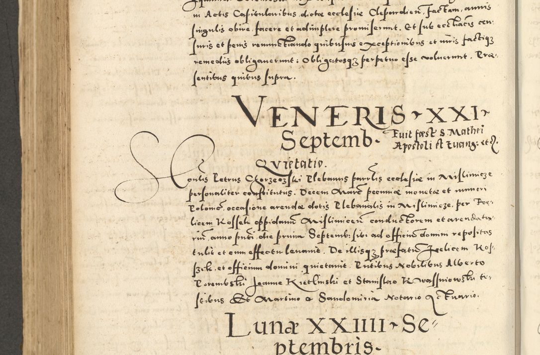 Zdjęcie nr 632 dla obiektu archiwalnego: Acta actorum causarum sententiarum deffinitiuarum, quam interloquutoriarum, decretorum, obligationum, procuratorum etc. coram Reverendo Domino Martino Izbienski de Rusiecz Archidiacono Posnaniensis, custode et in Spiritualibus Vicario generali officiali Cracoviensis, ad Annum Domini Millesimum quingentesimum Sexagesimum Nonum cuius indictio duodecima, Pontus Sanctissimi Pii Papae Quinti Annus quartus foeliciter continuantur