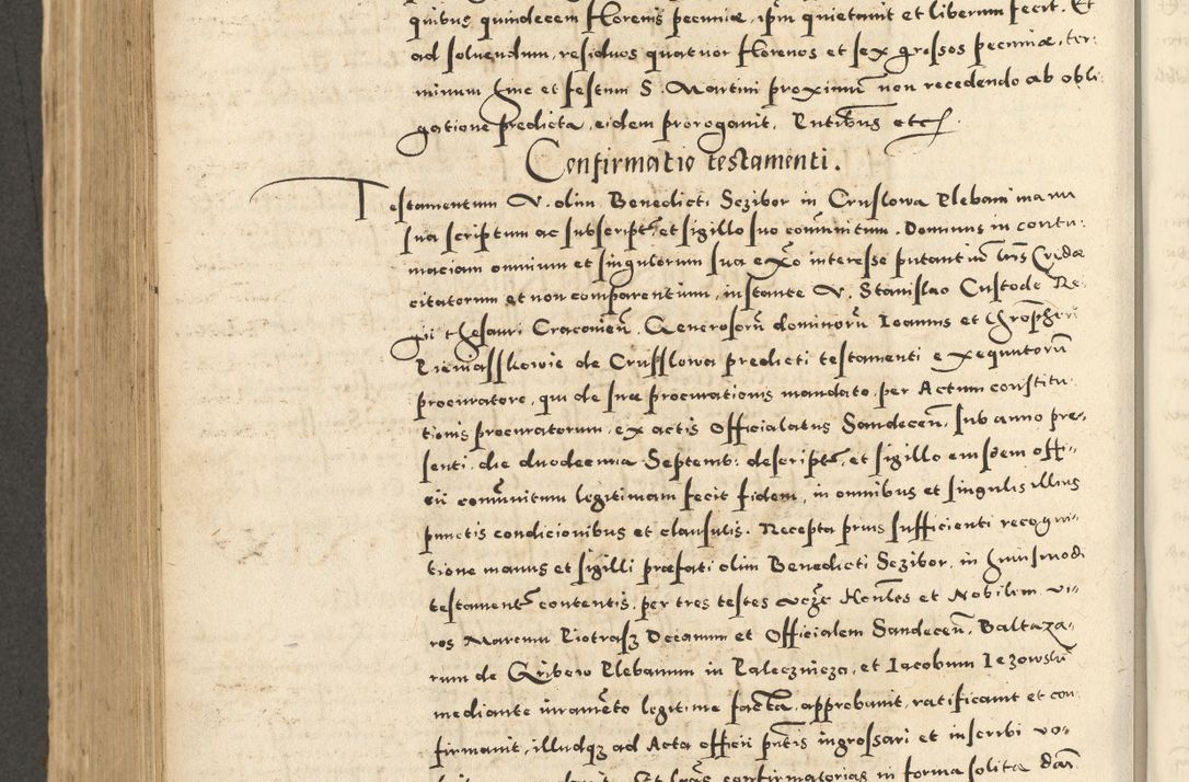 Zdjęcie nr 628 dla obiektu archiwalnego: Acta actorum causarum sententiarum deffinitiuarum, quam interloquutoriarum, decretorum, obligationum, procuratorum etc. coram Reverendo Domino Martino Izbienski de Rusiecz Archidiacono Posnaniensis, custode et in Spiritualibus Vicario generali officiali Cracoviensis, ad Annum Domini Millesimum quingentesimum Sexagesimum Nonum cuius indictio duodecima, Pontus Sanctissimi Pii Papae Quinti Annus quartus foeliciter continuantur