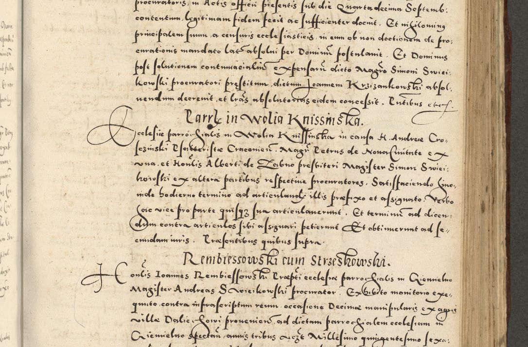 Zdjęcie nr 627 dla obiektu archiwalnego: Acta actorum causarum sententiarum deffinitiuarum, quam interloquutoriarum, decretorum, obligationum, procuratorum etc. coram Reverendo Domino Martino Izbienski de Rusiecz Archidiacono Posnaniensis, custode et in Spiritualibus Vicario generali officiali Cracoviensis, ad Annum Domini Millesimum quingentesimum Sexagesimum Nonum cuius indictio duodecima, Pontus Sanctissimi Pii Papae Quinti Annus quartus foeliciter continuantur