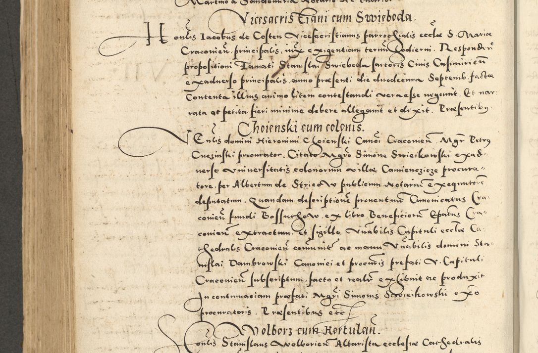 Zdjęcie nr 626 dla obiektu archiwalnego: Acta actorum causarum sententiarum deffinitiuarum, quam interloquutoriarum, decretorum, obligationum, procuratorum etc. coram Reverendo Domino Martino Izbienski de Rusiecz Archidiacono Posnaniensis, custode et in Spiritualibus Vicario generali officiali Cracoviensis, ad Annum Domini Millesimum quingentesimum Sexagesimum Nonum cuius indictio duodecima, Pontus Sanctissimi Pii Papae Quinti Annus quartus foeliciter continuantur