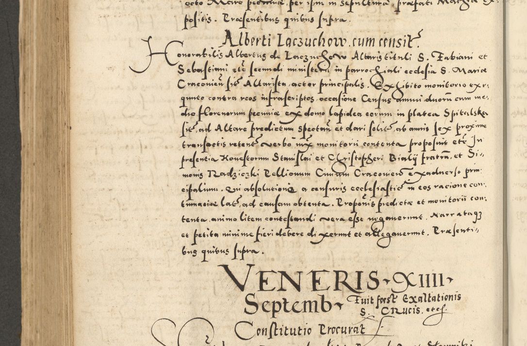 Zdjęcie nr 624 dla obiektu archiwalnego: Acta actorum causarum sententiarum deffinitiuarum, quam interloquutoriarum, decretorum, obligationum, procuratorum etc. coram Reverendo Domino Martino Izbienski de Rusiecz Archidiacono Posnaniensis, custode et in Spiritualibus Vicario generali officiali Cracoviensis, ad Annum Domini Millesimum quingentesimum Sexagesimum Nonum cuius indictio duodecima, Pontus Sanctissimi Pii Papae Quinti Annus quartus foeliciter continuantur