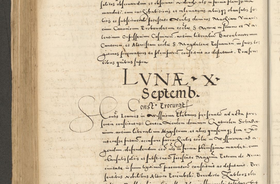 Zdjęcie nr 620 dla obiektu archiwalnego: Acta actorum causarum sententiarum deffinitiuarum, quam interloquutoriarum, decretorum, obligationum, procuratorum etc. coram Reverendo Domino Martino Izbienski de Rusiecz Archidiacono Posnaniensis, custode et in Spiritualibus Vicario generali officiali Cracoviensis, ad Annum Domini Millesimum quingentesimum Sexagesimum Nonum cuius indictio duodecima, Pontus Sanctissimi Pii Papae Quinti Annus quartus foeliciter continuantur