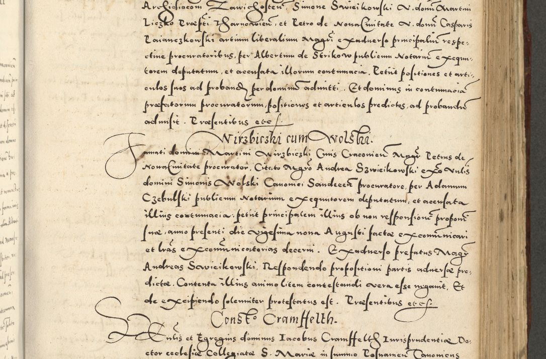 Zdjęcie nr 619 dla obiektu archiwalnego: Acta actorum causarum sententiarum deffinitiuarum, quam interloquutoriarum, decretorum, obligationum, procuratorum etc. coram Reverendo Domino Martino Izbienski de Rusiecz Archidiacono Posnaniensis, custode et in Spiritualibus Vicario generali officiali Cracoviensis, ad Annum Domini Millesimum quingentesimum Sexagesimum Nonum cuius indictio duodecima, Pontus Sanctissimi Pii Papae Quinti Annus quartus foeliciter continuantur