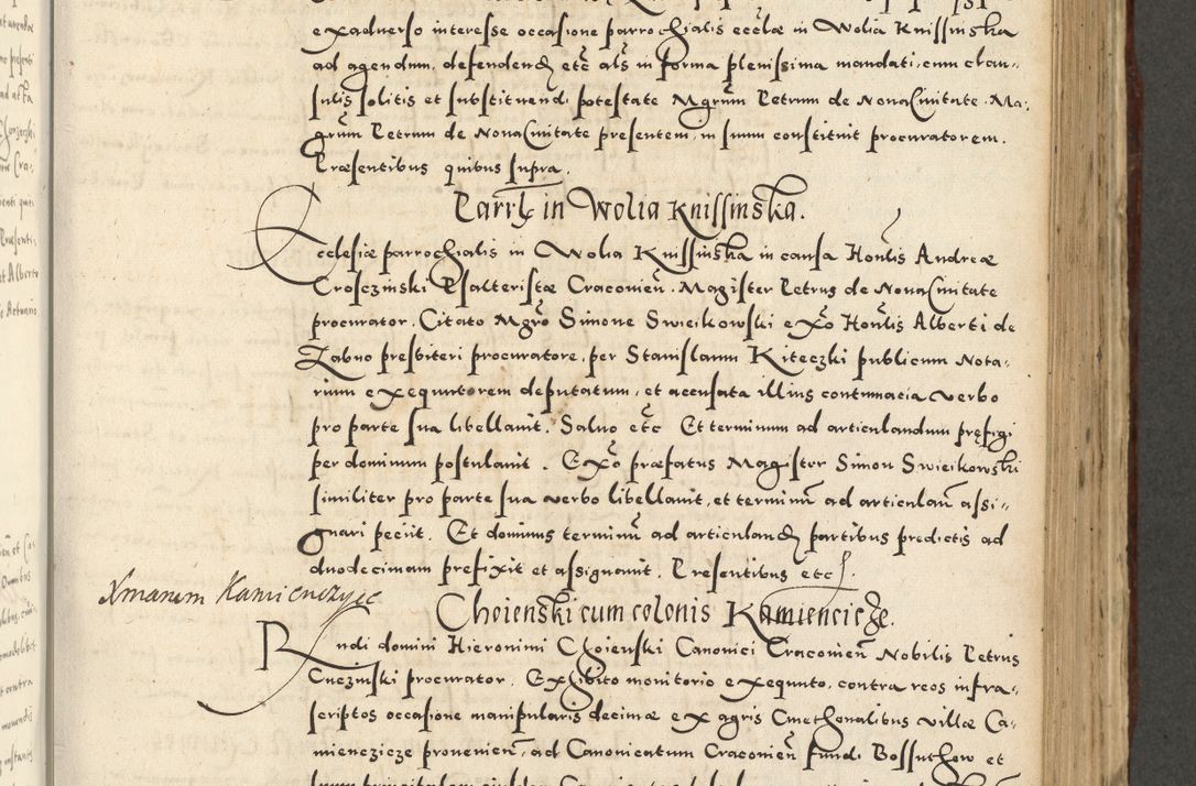 Zdjęcie nr 615 dla obiektu archiwalnego: Acta actorum causarum sententiarum deffinitiuarum, quam interloquutoriarum, decretorum, obligationum, procuratorum etc. coram Reverendo Domino Martino Izbienski de Rusiecz Archidiacono Posnaniensis, custode et in Spiritualibus Vicario generali officiali Cracoviensis, ad Annum Domini Millesimum quingentesimum Sexagesimum Nonum cuius indictio duodecima, Pontus Sanctissimi Pii Papae Quinti Annus quartus foeliciter continuantur