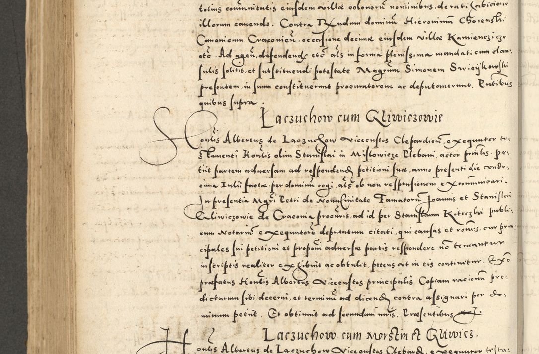Zdjęcie nr 616 dla obiektu archiwalnego: Acta actorum causarum sententiarum deffinitiuarum, quam interloquutoriarum, decretorum, obligationum, procuratorum etc. coram Reverendo Domino Martino Izbienski de Rusiecz Archidiacono Posnaniensis, custode et in Spiritualibus Vicario generali officiali Cracoviensis, ad Annum Domini Millesimum quingentesimum Sexagesimum Nonum cuius indictio duodecima, Pontus Sanctissimi Pii Papae Quinti Annus quartus foeliciter continuantur