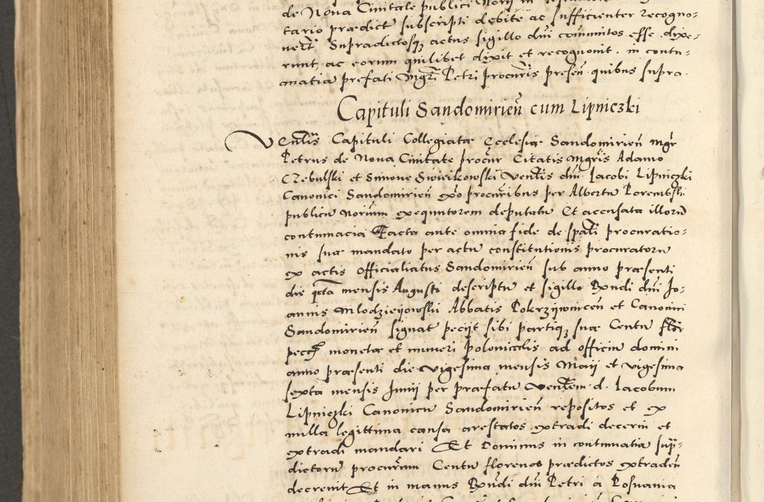 Zdjęcie nr 810 dla obiektu archiwalnego: Acta actorum causarum sententiarum deffinitiuarum, quam interloquutoriarum, decretorum, obligationum, procuratorum etc. coram Reverendo Domino Martino Izbienski de Rusiecz Archidiacono Posnaniensis, custode et in Spiritualibus Vicario generali officiali Cracoviensis, ad Annum Domini Millesimum quingentesimum Sexagesimum Nonum cuius indictio duodecima, Pontus Sanctissimi Pii Papae Quinti Annus quartus foeliciter continuantur