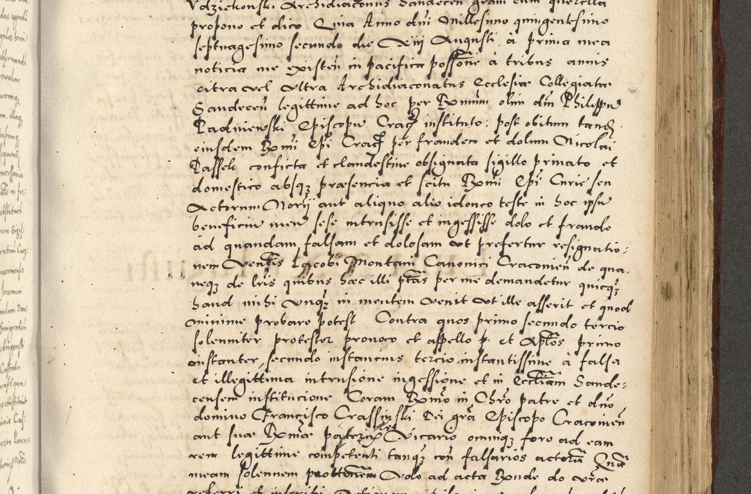 Zdjęcie nr 807 dla obiektu archiwalnego: Acta actorum causarum sententiarum deffinitiuarum, quam interloquutoriarum, decretorum, obligationum, procuratorum etc. coram Reverendo Domino Martino Izbienski de Rusiecz Archidiacono Posnaniensis, custode et in Spiritualibus Vicario generali officiali Cracoviensis, ad Annum Domini Millesimum quingentesimum Sexagesimum Nonum cuius indictio duodecima, Pontus Sanctissimi Pii Papae Quinti Annus quartus foeliciter continuantur