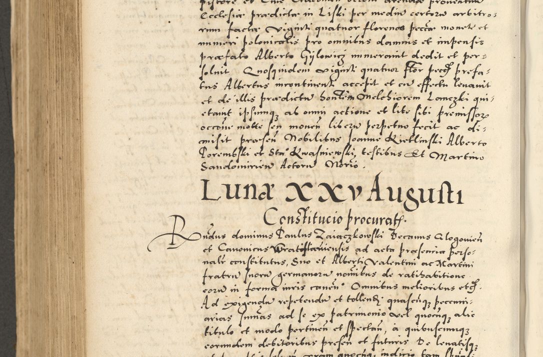 Zdjęcie nr 808 dla obiektu archiwalnego: Acta actorum causarum sententiarum deffinitiuarum, quam interloquutoriarum, decretorum, obligationum, procuratorum etc. coram Reverendo Domino Martino Izbienski de Rusiecz Archidiacono Posnaniensis, custode et in Spiritualibus Vicario generali officiali Cracoviensis, ad Annum Domini Millesimum quingentesimum Sexagesimum Nonum cuius indictio duodecima, Pontus Sanctissimi Pii Papae Quinti Annus quartus foeliciter continuantur
