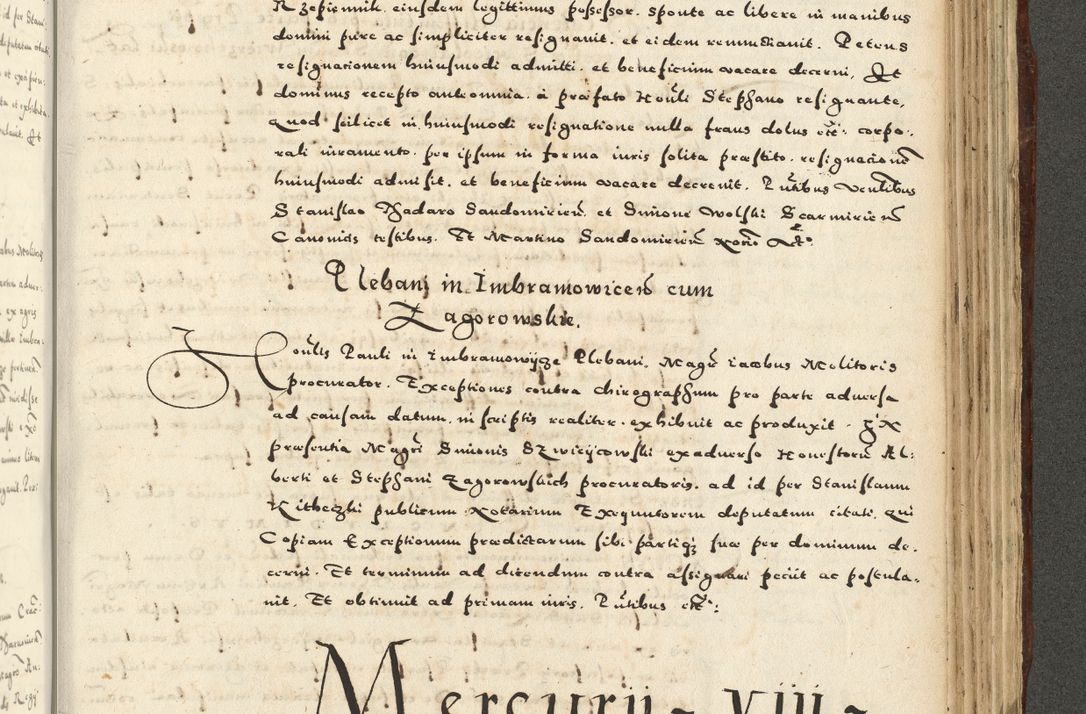 Zdjęcie nr 1003 dla obiektu archiwalnego: Acta actorum causarum sententiarum deffinitiuarum, quam interloquutoriarum, decretorum, obligationum, procuratorum etc. coram Reverendo Domino Martino Izbienski de Rusiecz Archidiacono Posnaniensis, custode et in Spiritualibus Vicario generali officiali Cracoviensis, ad Annum Domini Millesimum quingentesimum Sexagesimum Nonum cuius indictio duodecima, Pontus Sanctissimi Pii Papae Quinti Annus quartus foeliciter continuantur