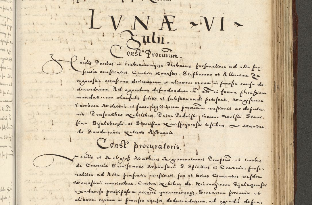 Zdjęcie nr 1001 dla obiektu archiwalnego: Acta actorum causarum sententiarum deffinitiuarum, quam interloquutoriarum, decretorum, obligationum, procuratorum etc. coram Reverendo Domino Martino Izbienski de Rusiecz Archidiacono Posnaniensis, custode et in Spiritualibus Vicario generali officiali Cracoviensis, ad Annum Domini Millesimum quingentesimum Sexagesimum Nonum cuius indictio duodecima, Pontus Sanctissimi Pii Papae Quinti Annus quartus foeliciter continuantur