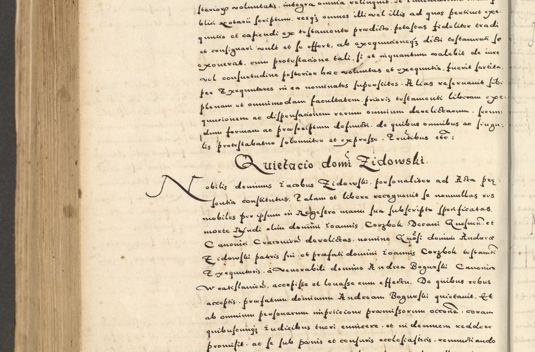 Zdjęcie nr 990 dla obiektu archiwalnego: Acta actorum causarum sententiarum deffinitiuarum, quam interloquutoriarum, decretorum, obligationum, procuratorum etc. coram Reverendo Domino Martino Izbienski de Rusiecz Archidiacono Posnaniensis, custode et in Spiritualibus Vicario generali officiali Cracoviensis, ad Annum Domini Millesimum quingentesimum Sexagesimum Nonum cuius indictio duodecima, Pontus Sanctissimi Pii Papae Quinti Annus quartus foeliciter continuantur