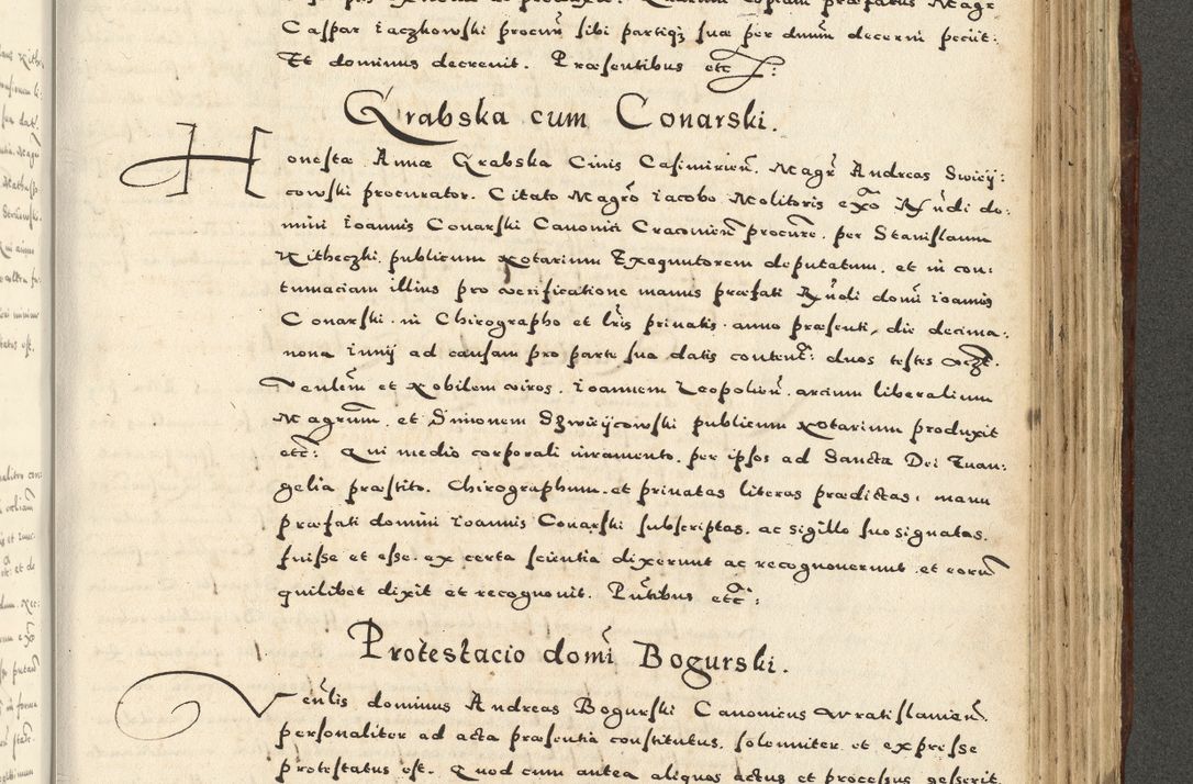 Zdjęcie nr 989 dla obiektu archiwalnego: Acta actorum causarum sententiarum deffinitiuarum, quam interloquutoriarum, decretorum, obligationum, procuratorum etc. coram Reverendo Domino Martino Izbienski de Rusiecz Archidiacono Posnaniensis, custode et in Spiritualibus Vicario generali officiali Cracoviensis, ad Annum Domini Millesimum quingentesimum Sexagesimum Nonum cuius indictio duodecima, Pontus Sanctissimi Pii Papae Quinti Annus quartus foeliciter continuantur