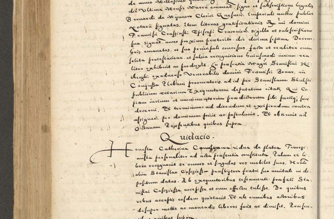 Zdjęcie nr 980 dla obiektu archiwalnego: Acta actorum causarum sententiarum deffinitiuarum, quam interloquutoriarum, decretorum, obligationum, procuratorum etc. coram Reverendo Domino Martino Izbienski de Rusiecz Archidiacono Posnaniensis, custode et in Spiritualibus Vicario generali officiali Cracoviensis, ad Annum Domini Millesimum quingentesimum Sexagesimum Nonum cuius indictio duodecima, Pontus Sanctissimi Pii Papae Quinti Annus quartus foeliciter continuantur