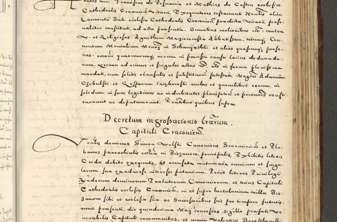 Zdjęcie nr 983 dla obiektu archiwalnego: Acta actorum causarum sententiarum deffinitiuarum, quam interloquutoriarum, decretorum, obligationum, procuratorum etc. coram Reverendo Domino Martino Izbienski de Rusiecz Archidiacono Posnaniensis, custode et in Spiritualibus Vicario generali officiali Cracoviensis, ad Annum Domini Millesimum quingentesimum Sexagesimum Nonum cuius indictio duodecima, Pontus Sanctissimi Pii Papae Quinti Annus quartus foeliciter continuantur