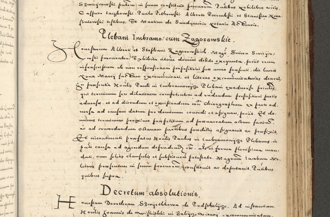 Zdjęcie nr 975 dla obiektu archiwalnego: Acta actorum causarum sententiarum deffinitiuarum, quam interloquutoriarum, decretorum, obligationum, procuratorum etc. coram Reverendo Domino Martino Izbienski de Rusiecz Archidiacono Posnaniensis, custode et in Spiritualibus Vicario generali officiali Cracoviensis, ad Annum Domini Millesimum quingentesimum Sexagesimum Nonum cuius indictio duodecima, Pontus Sanctissimi Pii Papae Quinti Annus quartus foeliciter continuantur