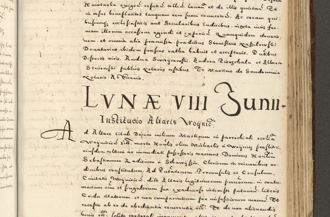 Zdjęcie nr 965 dla obiektu archiwalnego: Acta actorum causarum sententiarum deffinitiuarum, quam interloquutoriarum, decretorum, obligationum, procuratorum etc. coram Reverendo Domino Martino Izbienski de Rusiecz Archidiacono Posnaniensis, custode et in Spiritualibus Vicario generali officiali Cracoviensis, ad Annum Domini Millesimum quingentesimum Sexagesimum Nonum cuius indictio duodecima, Pontus Sanctissimi Pii Papae Quinti Annus quartus foeliciter continuantur