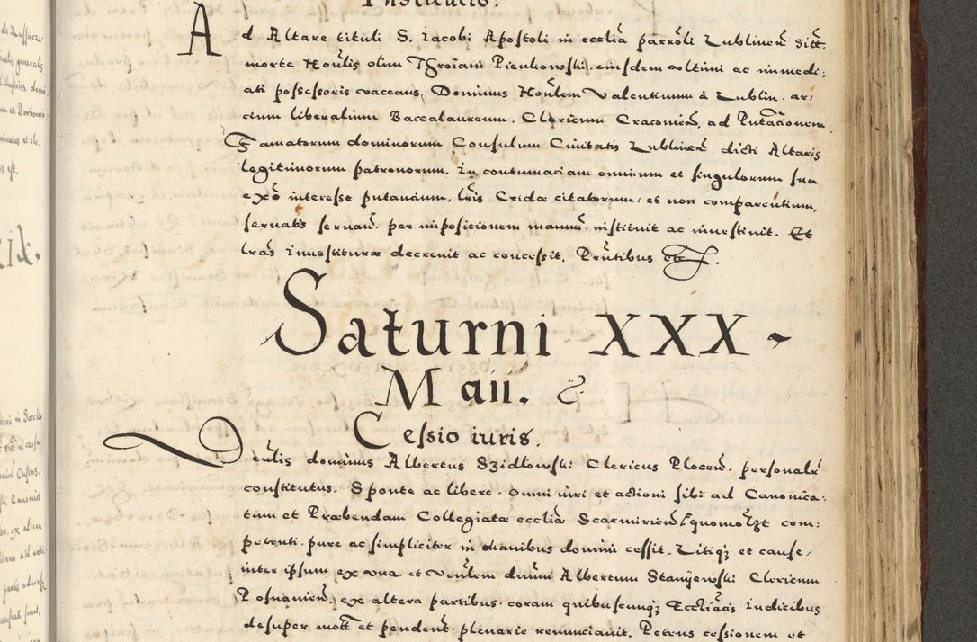 Zdjęcie nr 957 dla obiektu archiwalnego: Acta actorum causarum sententiarum deffinitiuarum, quam interloquutoriarum, decretorum, obligationum, procuratorum etc. coram Reverendo Domino Martino Izbienski de Rusiecz Archidiacono Posnaniensis, custode et in Spiritualibus Vicario generali officiali Cracoviensis, ad Annum Domini Millesimum quingentesimum Sexagesimum Nonum cuius indictio duodecima, Pontus Sanctissimi Pii Papae Quinti Annus quartus foeliciter continuantur
