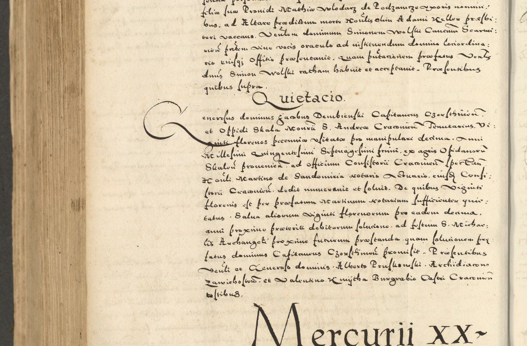 Zdjęcie nr 946 dla obiektu archiwalnego: Acta actorum causarum sententiarum deffinitiuarum, quam interloquutoriarum, decretorum, obligationum, procuratorum etc. coram Reverendo Domino Martino Izbienski de Rusiecz Archidiacono Posnaniensis, custode et in Spiritualibus Vicario generali officiali Cracoviensis, ad Annum Domini Millesimum quingentesimum Sexagesimum Nonum cuius indictio duodecima, Pontus Sanctissimi Pii Papae Quinti Annus quartus foeliciter continuantur