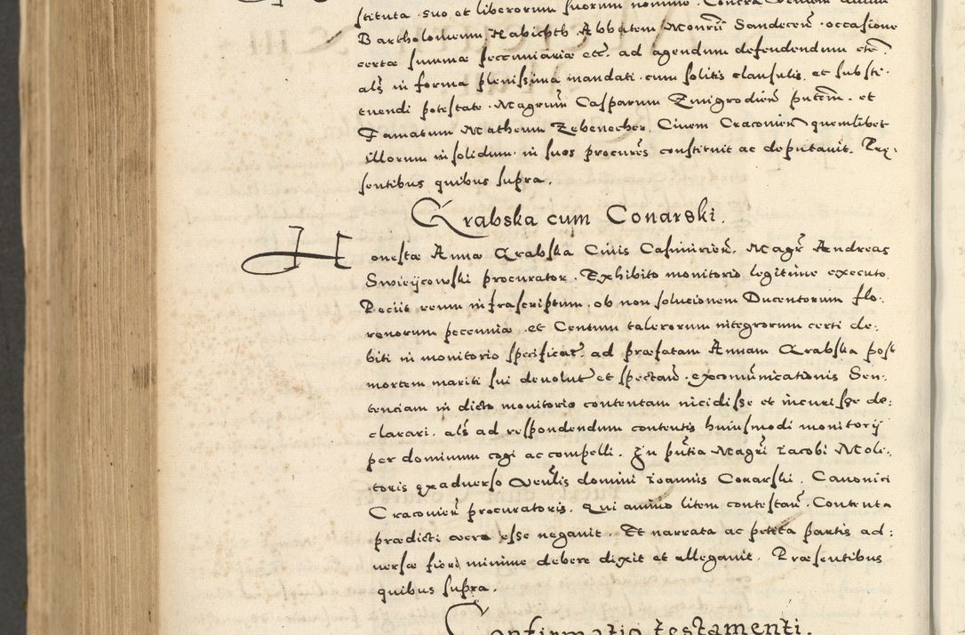 Zdjęcie nr 940 dla obiektu archiwalnego: Acta actorum causarum sententiarum deffinitiuarum, quam interloquutoriarum, decretorum, obligationum, procuratorum etc. coram Reverendo Domino Martino Izbienski de Rusiecz Archidiacono Posnaniensis, custode et in Spiritualibus Vicario generali officiali Cracoviensis, ad Annum Domini Millesimum quingentesimum Sexagesimum Nonum cuius indictio duodecima, Pontus Sanctissimi Pii Papae Quinti Annus quartus foeliciter continuantur
